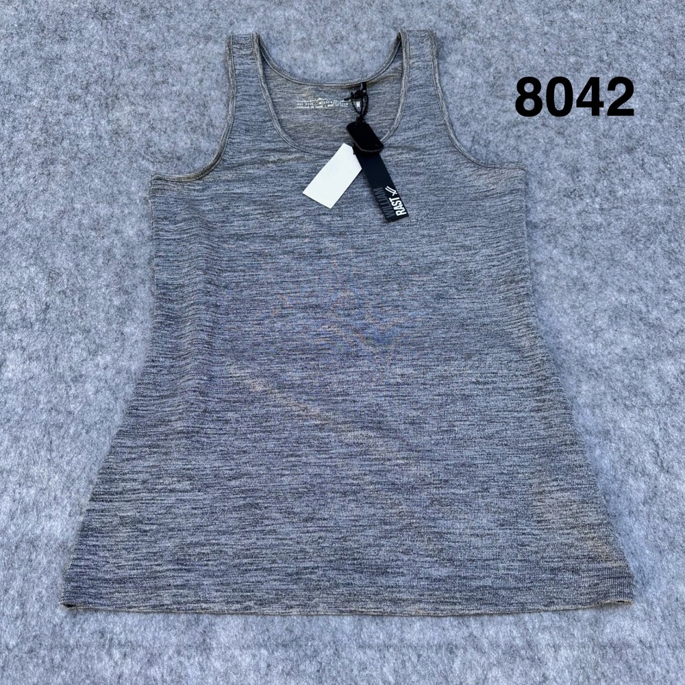 William Rast Womens Grey Space Dye Scoop Neck Tank Top WLTF56283 NWT Size M